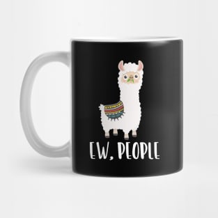 EW PEOPLE Funny Llama Lovers Perfect  Anti Social Gift Mug